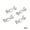 4Pcs Locking Double Brass Bead Tips KK-YW0004-62P-1