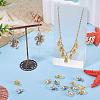 100Pcs 2 Colors Round Imitation Pearl Acrylic Pendants PALLOY-TA00292-7