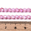 Anti-Tarnish Electroplate Bicone Glass Beads Strands LS-EGLA-T021-4mm-16-04-4