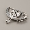 Alloy Rhinestone Hang Snap Base Big Pendants FIND-WH0111-238-2