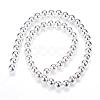 Electroplate Magnetic Synthetic Hematite Bead Strands G-Q466-8mm-02S-2