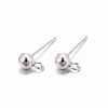 925 Sterling Silver Ear Stud Findings STER-K167-042C-S-1