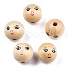 Unfinished Natural Wood Beads X-WOOD-T019-31-A-22mm-1