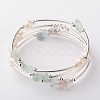 Gemstone Chip Warp Bracelets X-BJEW-JB01518-01-1