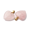 Natural Rose Quartz Pendants G-G287-01G-09-2