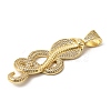 Brass Micro Pave Clear Cubic Zirconia Pendants KK-H267-060A-G-2