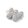 Brass Micro Pave Cubic Zirconia Letter Links KK-I717-04W-P-2