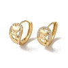 Brass Micro Pave Cubic Zirconia Hoop Earring EJEW-L271-05KCG-03-1