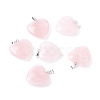 Natural Rose Quartz Pendants G-G956-B53-FF-1
