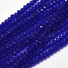 Faceted Rondelle Transparent Glass Beads Strands EGLA-J134-3x2mm-B05-1