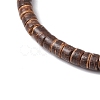 Cross Natural Coconut & Synthetic Turquoise Beads Stretch Bracelets for Men BJEW-JB11389-01-4