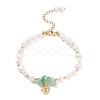 Gemstone Chips & Pearl Beaded Bracelet BJEW-JB08236-4