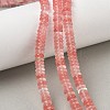 Cherry Quartz Glass Beads Strands GG-CBAC08A-A02-03-1