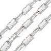 Tarnish Resistant 304 Stainless Steel Textured Paperclip Chains CHS-G027-04P-1