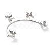 Butterfly Crystal Rhinestone Cuff Earrings for Girl Women Gift EJEW-F275-02A-P-3