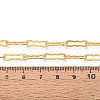 Brass Wavy Rectangle Link Chains CHC-T018-46G-3