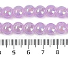 Baking Paint Electroplate Glass Beads Strands X-GLAA-G120-01D-4