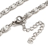 304 Stainless Steel Lumachina Chain Necklaces NJEW-C060-01B-P-2