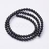 Natural Black Onyx Round Beads Strands GSR4mmC097-3