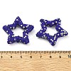 Star Shape Polymer Clay Rhinestone Beads CLAY-NH0001-06D-3