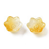 Transparent Two Tone Spray Painted Glass Beads GLAA-Q089-002B-009-3