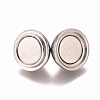 Tarnish Resistant 201 Stainless Steel Magnetic Clasps with Loops STAS-I137-07D-P-2