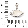Rhodium Plated 925 Sterling Silver Enamel European Dangle Charms STER-P062-01A-05-3