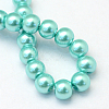 Baking Paint Pearlized Glass Pearl Round Bead Strands HY-Q330-8mm-65-4