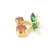 Brass Micro Pave Cubic Zirconia Pendants KK-Z101-06G-04-2
