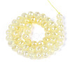 Anti-Tarnish Electroplate Glass Beads Strands GLAA-N064-8mm-02-3