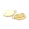Brass Micro Pave Clear Cubic Zirconia Pendants ZIRC-L091-085G-3