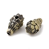 Lotus Flower Tibetan Style Rack Plating Brass 3 Hole Guru Beads KK-Q805-10AB-2