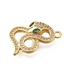 Brass Micro Pave Cubic Zirconia Pendants KK-B147-06B-G-2