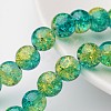 Crackle Glass Beads Strands X-CCG-Q002-10mm-07-1