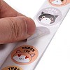 Flat Round Paper Thank You Stickers DIY-C042-12A-4