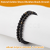 Olycraft 2 Strands Natural Golden Sheen Obsidian Beads Strands G-OC0004-98B-4