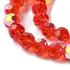 Electroplate Glass Beads Strands GLAA-Q099-E01-06-3