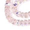 Electroplate Transparent Glass Beads Strands X-EGLA-N022-04A-D14-3