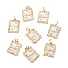 Mother's Day Brass Micro Pave Clear Cubic Zirconia Pendants X-ZIRC-A020-17G-2