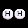 Opaque White Acrylic European Beads AC-CBA3BDD-01H-1