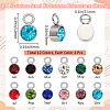 48Pcs 12 Colors Glass Rhinestone Charms RB-BBC0001-01-2