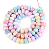 Anti-Tarnish Electroplate Glass Beads Strands GLAA-T025-8mm-11B-2
