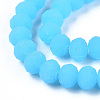 Imitation Jade Solid Color Glass Beads Strands EGLA-A034-J10mm-MD11-3