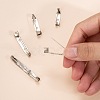 Iron Brooch Pin Back Safety Catch Bar Pins with Holes IFIN-X0029-P-5