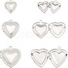 Unicraftale 18Pcs 3 Styles 304 Stainless Steel Locket Pendants STAS-UN0023-24-1