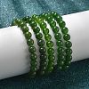 Natural TaiWan Jade Bead Stretch Bracelets X-BJEW-K212-B-019-4