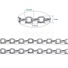 Brass Flat Oval Cable Chains CHC025Y-NFK-6