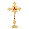 Religion Alloy Crucifix Cross Statue Display Decorations DJEW-WH0043-92-1