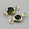 Brass Rhinestone Connector Charms RB-WH0001-08F-2