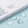 Transparent Oval Glass Cabochons X-GGLA-R022-14x10-8